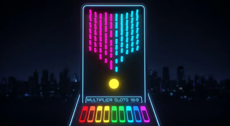 Spark Drop plinko board with glowing orb